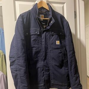 Carhartt Men’s Flame Resistant Full Swing Relaxed Fit Navy Coat M